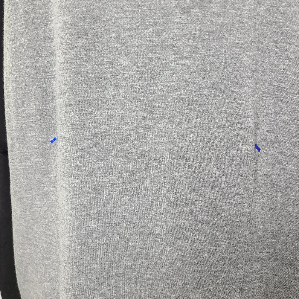 Kit and Ace Black Gray Colorblock Raglan 3/4 Sleeve Shirt Oversized Fit - Picture 4 of 4
